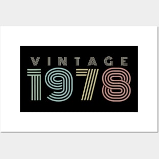 40th Birthday Gift Vintage 1978 Retro Posters and Art